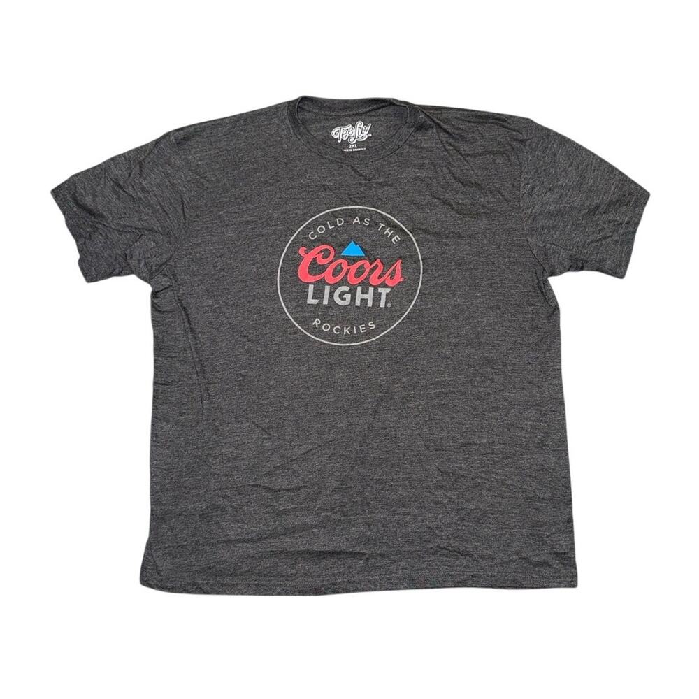 TeeLuv Grey Coors Light Men's Beer Logo T-Shirt XXL